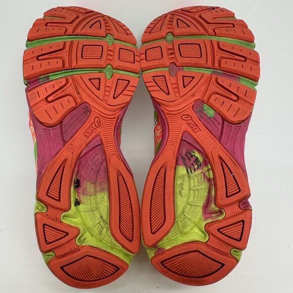 Asics Gel Noosa Tri 9 Triathlon C401N Pink Orange Lime Running Womens Size 7 - Picture 11 of 12